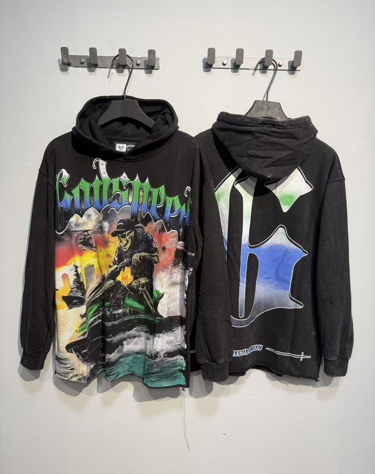 Godspeed Jet Ski Graphic Acid-Wash Hoodie ¡ª context