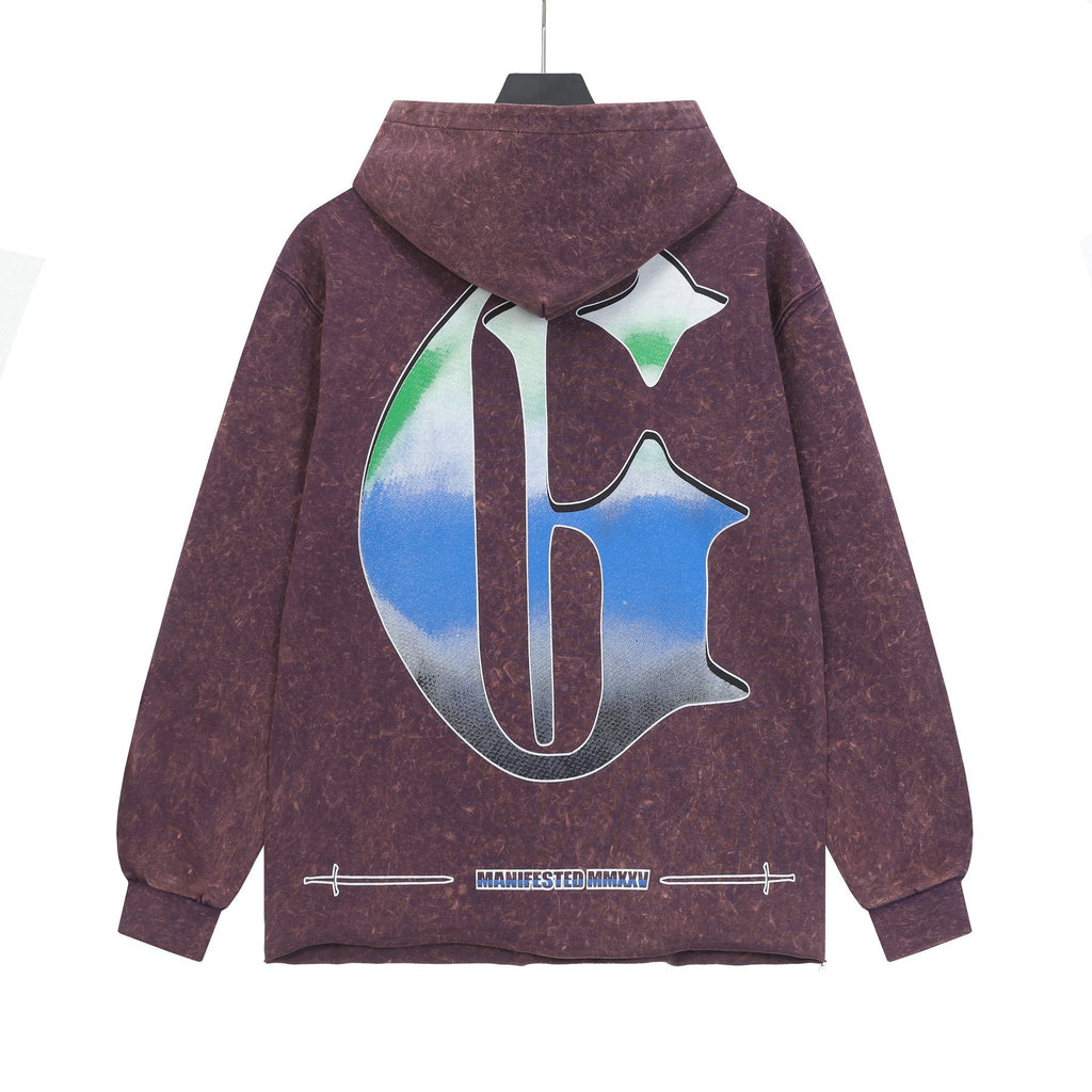 Godspeed Jet Ski Graphic Acid-Wash Hoodie ¡ª back