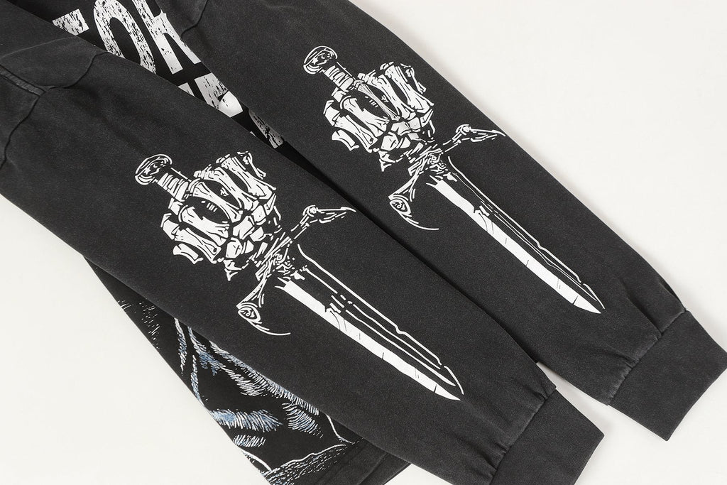 Godspeed Dog Moon Graphic Long-Sleeve T-Shirt ¡ª detail