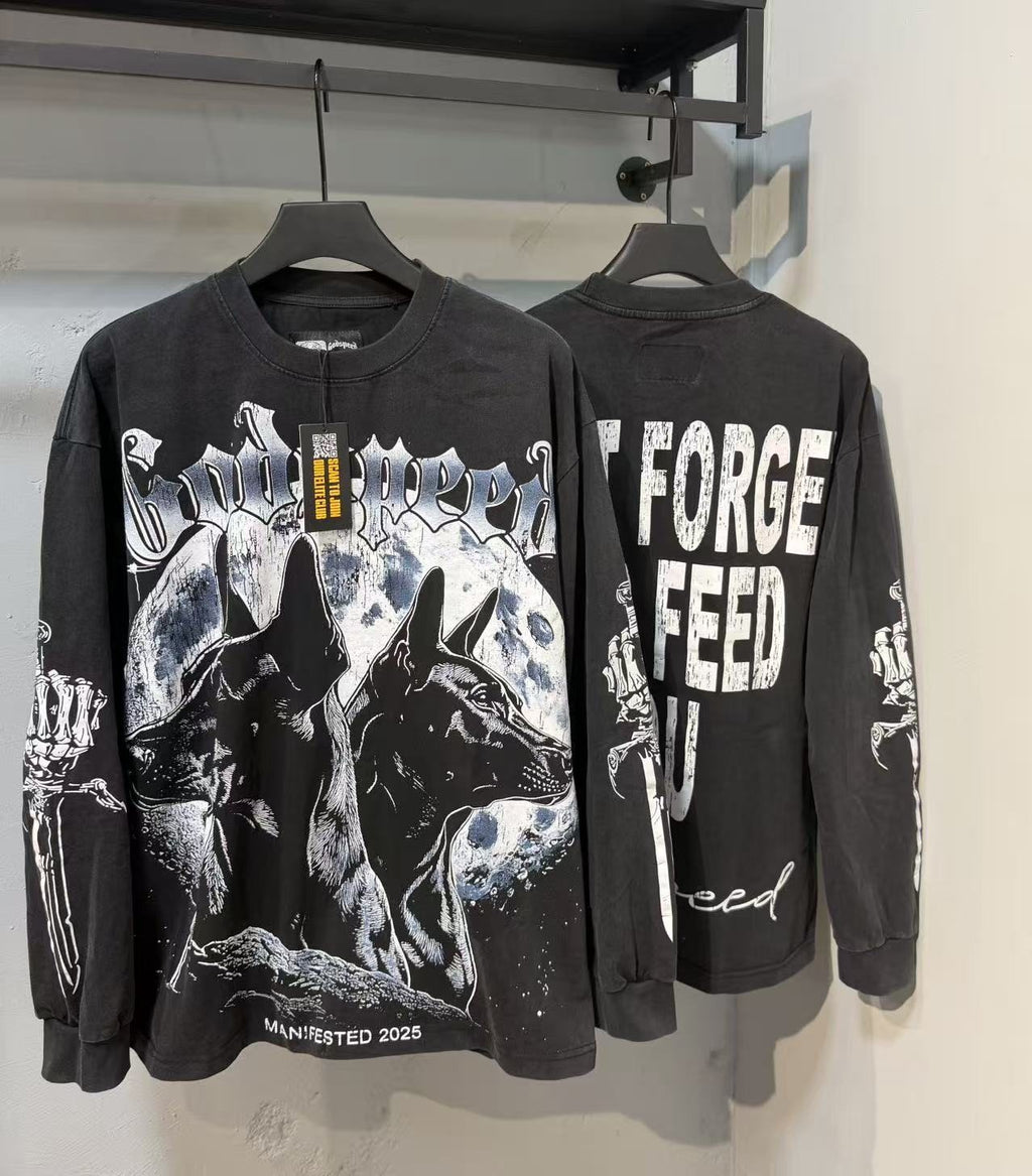 Godspeed Dog Moon Graphic Long-Sleeve T-Shirt ¡ª context