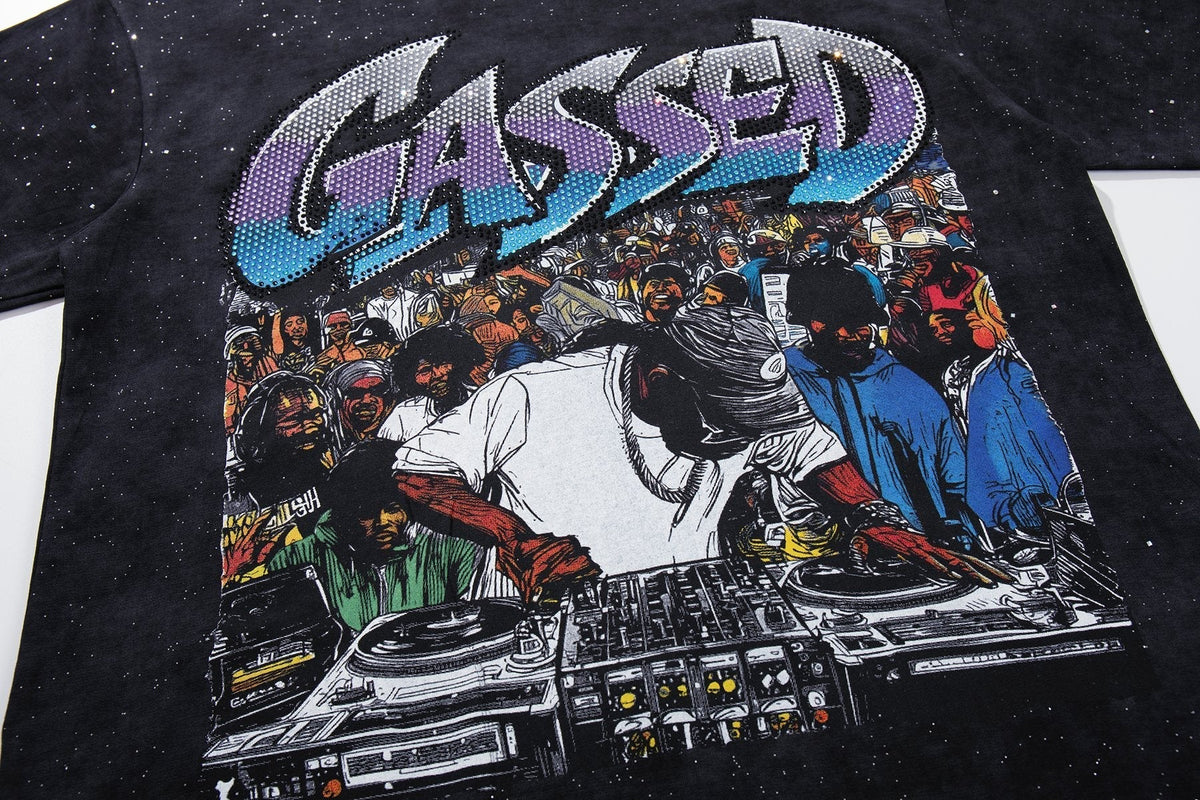 BKYS Revival Gassed Rhinestone Graphic T-Shirt ¡ª detail