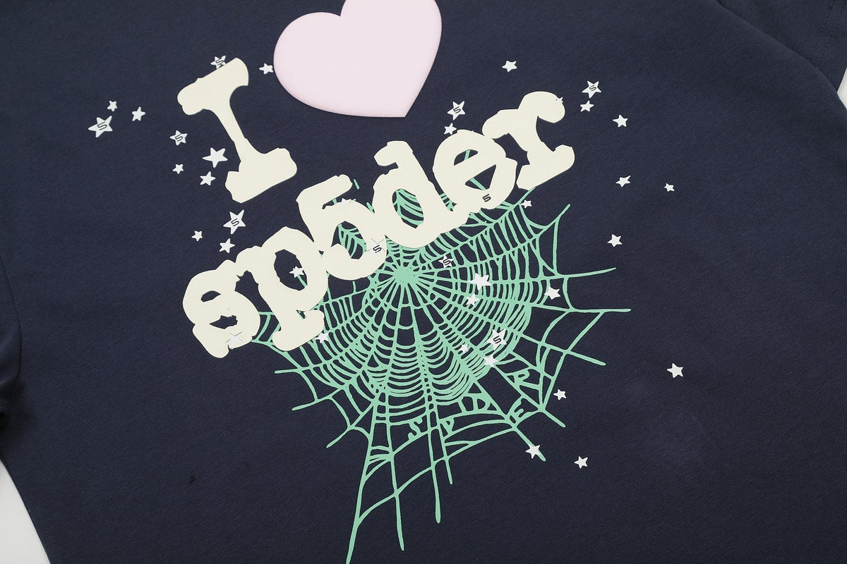 Sp5der I Love Heart Web Graphic T-Shirt ¡ª detail