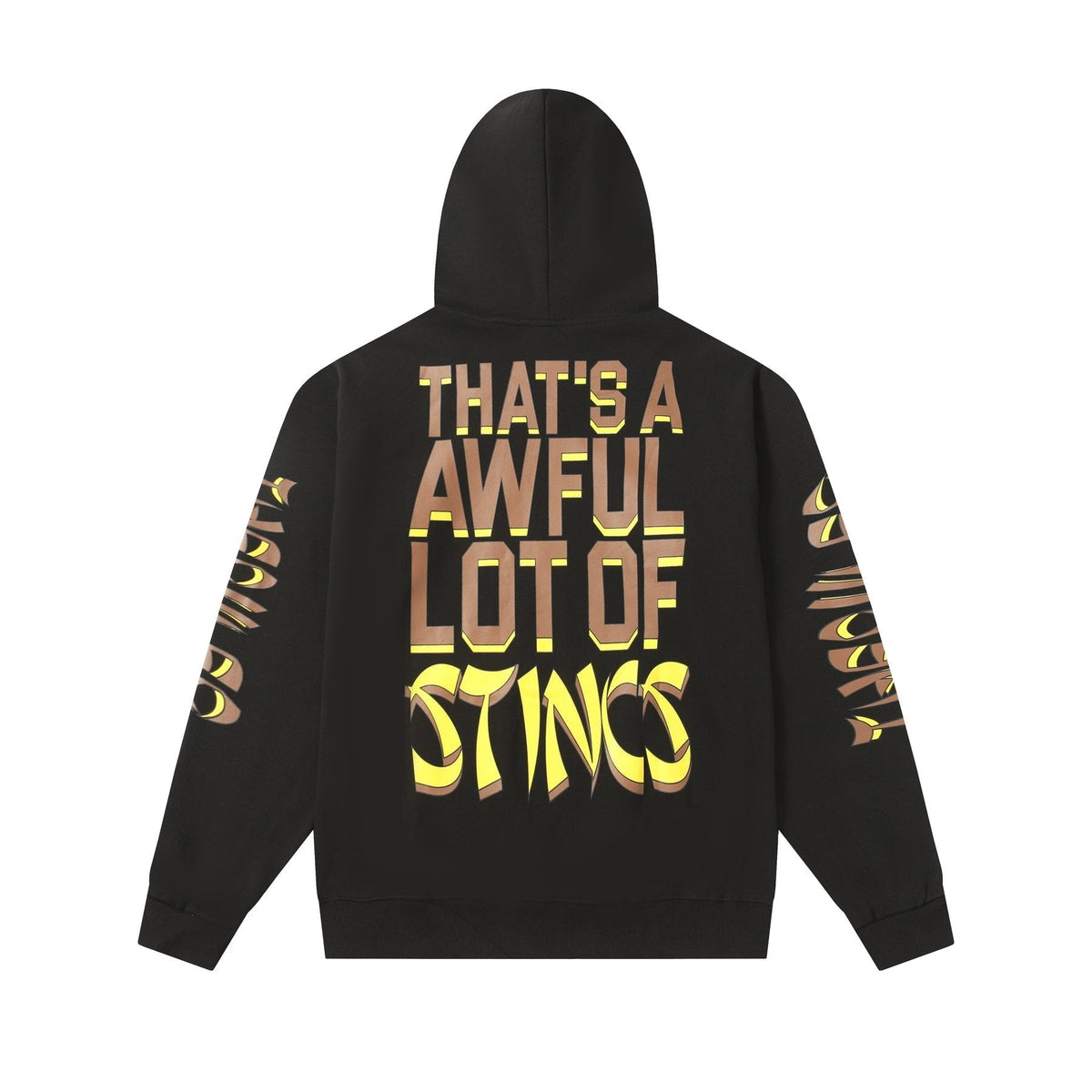 THAT'S A AWFUL LOT OF COUGH SYRUP Stings Character Graphic Hoodie ¡ª back