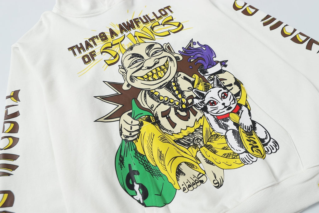 THAT'S A AWFUL LOT OF COUGH SYRUP Stings Character Graphic Hoodie ¡ª detail