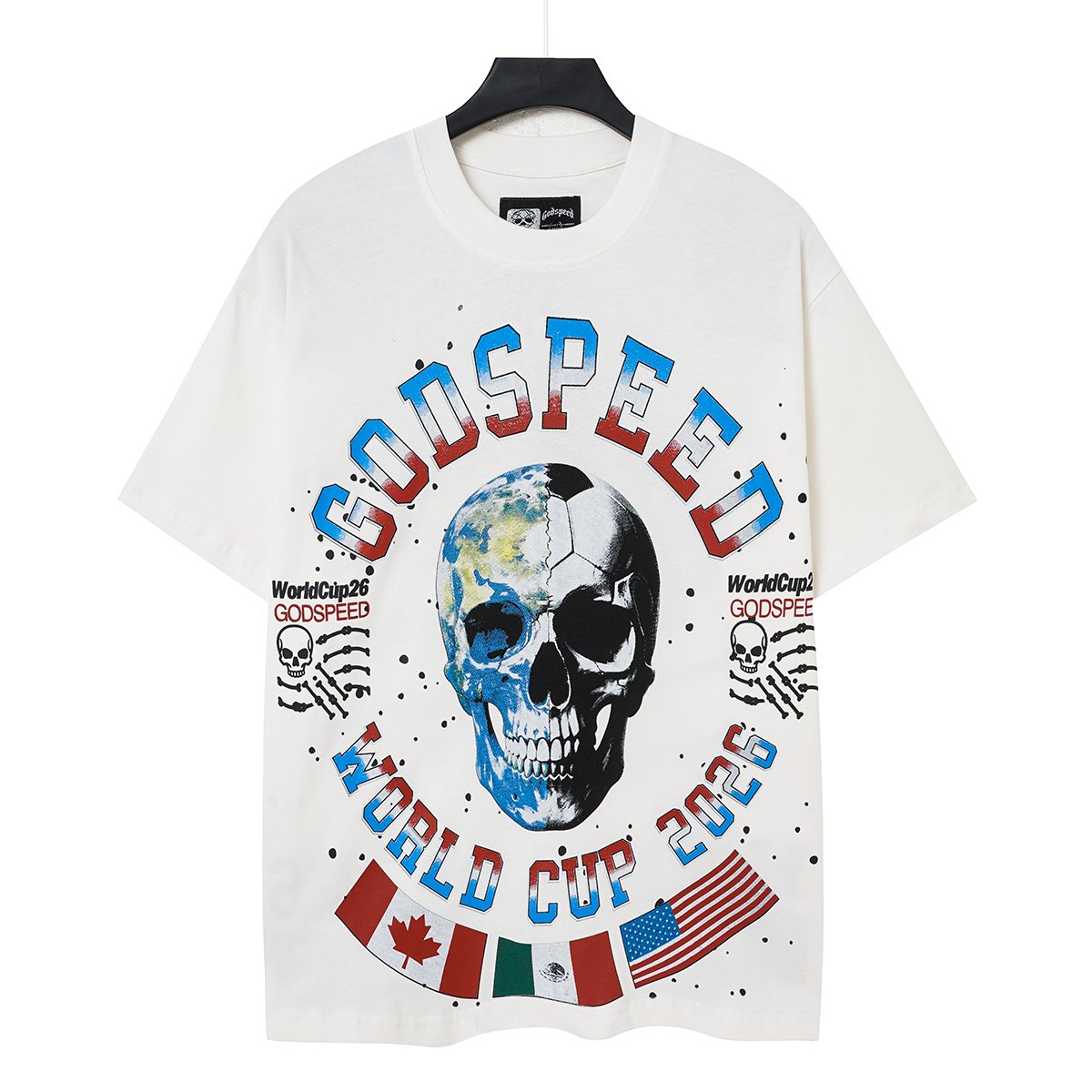 Godspeed World Cup 2026 Skull Globe T-Shirt ¡ª hero