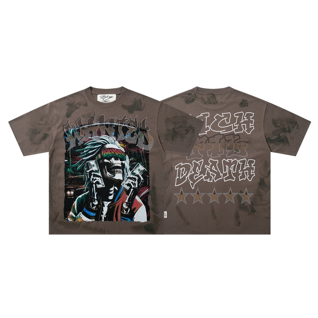 BKYS Revival Rich Death Rhinestone Graphic T-Shirt ¡ª hero