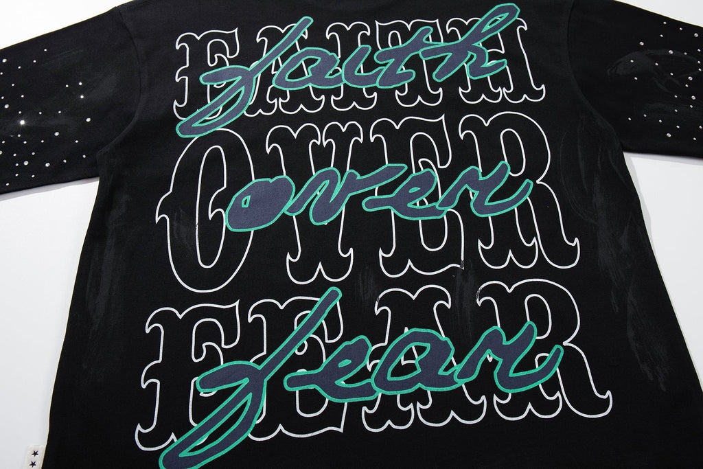 BKYS Revival Rhinestone Portrait Graphic T-Shirt ¡ª detail