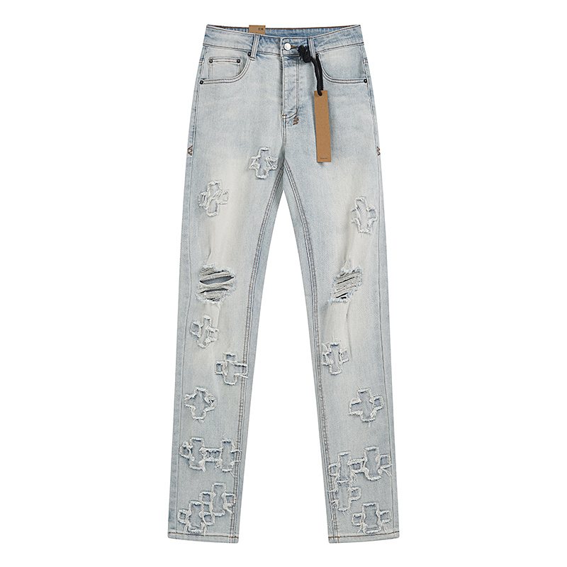 Ksubi Cross Patch Slim Tapered Jeans ¡ª front