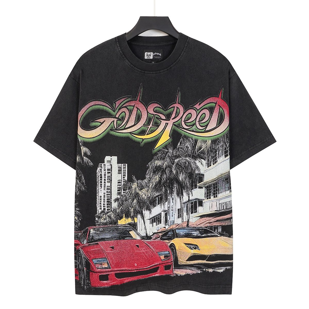 Godspeed Car City G-Back Graphic T-Shirt ¡ª front