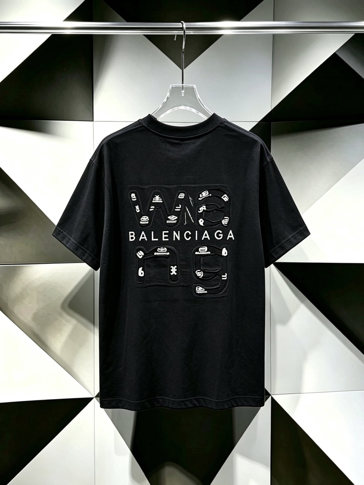 Balenciaga Multi-Logo Back Graphic T-Shirt ¡ª back