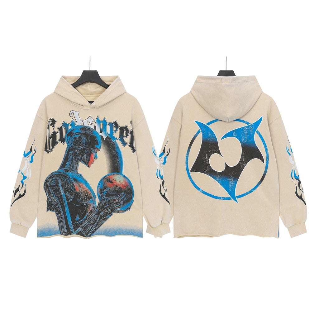 Godspeed Robot Skull Flame Graphic Hoodie ¡ª hero