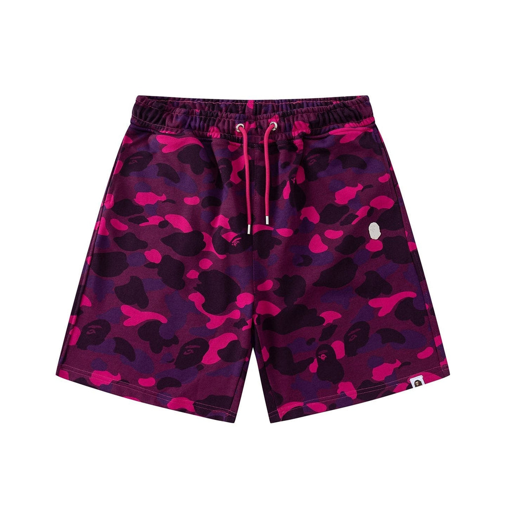 BAPE Camouflage Ape-Head Graphic Shorts ¡ª front