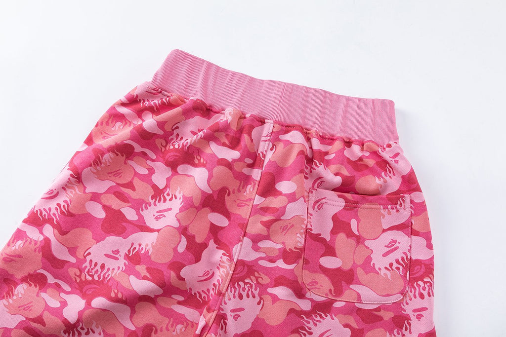 BAPE Camouflage Ape-Head Graphic Shorts ¡ª detail