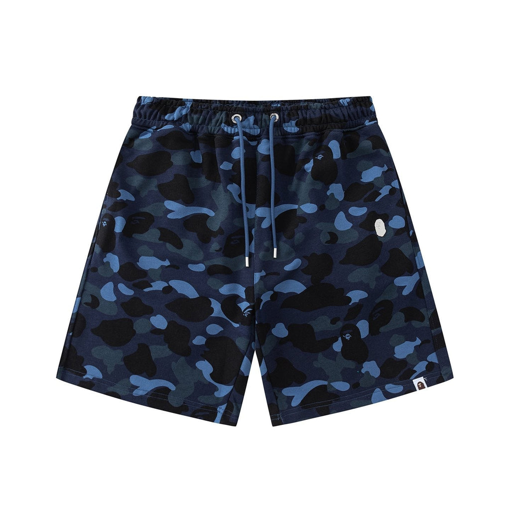 BAPE Camouflage Ape-Head Graphic Shorts ¡ª front