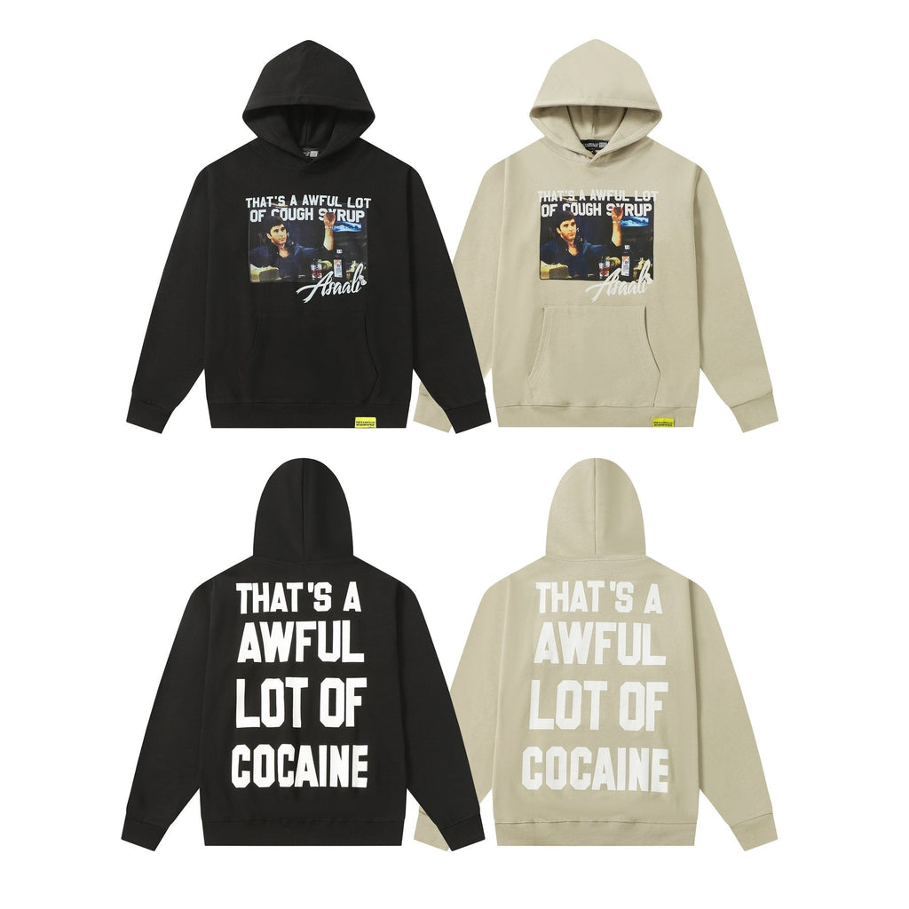 THAT'S A AWFUL LOT OF COUGH SYRUP Photo Graphic Pullover Hoodie ¡ª comparison