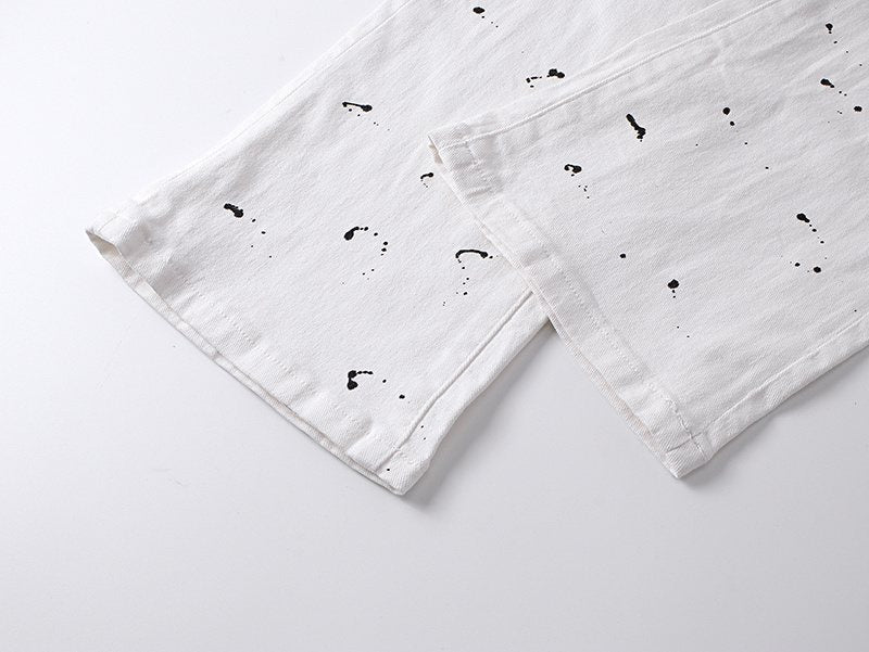 Purple Brand Paint-Splatter Denim Jeans ¡ª detail