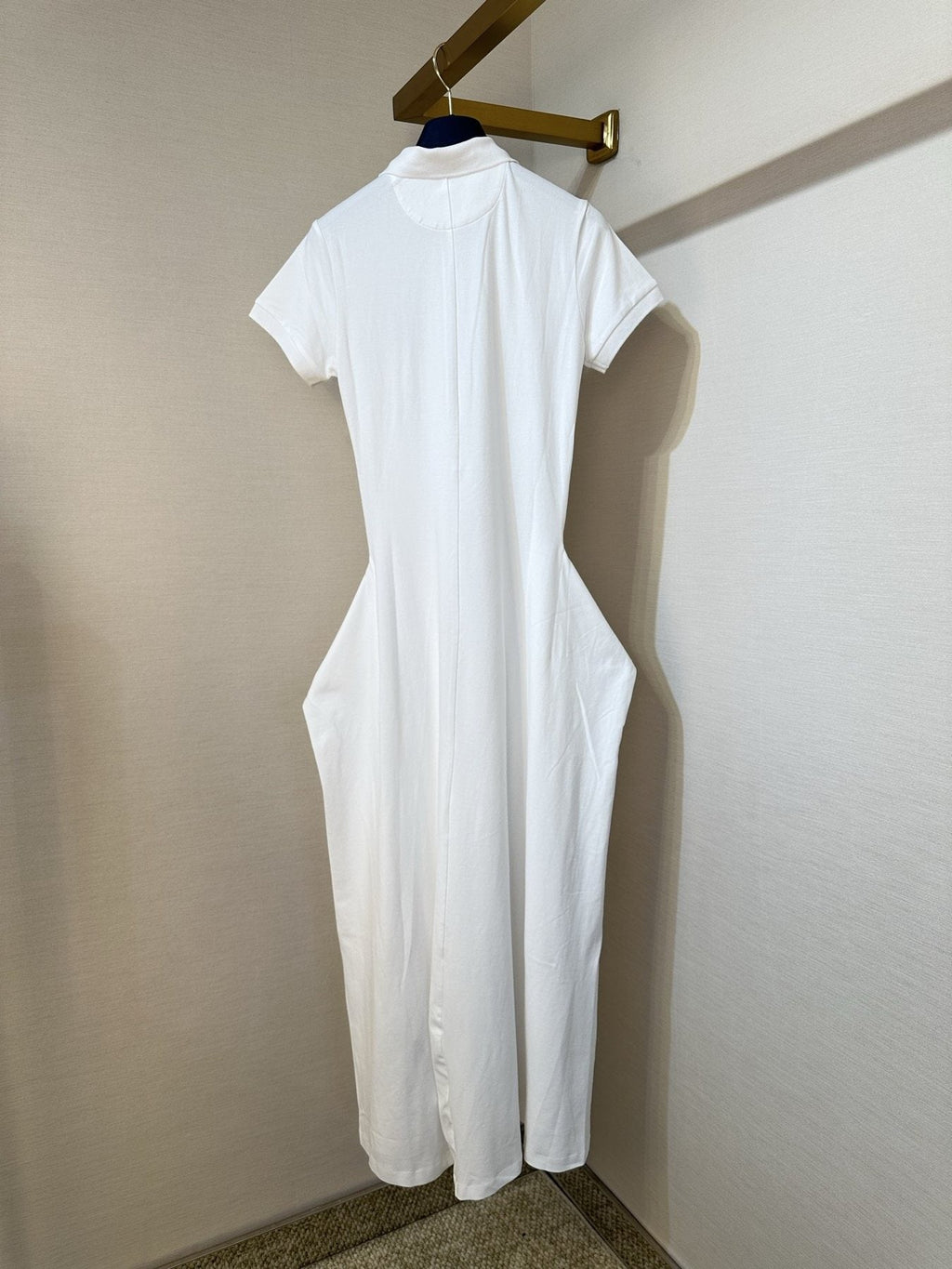 Test2-Ralph Lauren White Tie-Waist Polo Dress ¡ª back