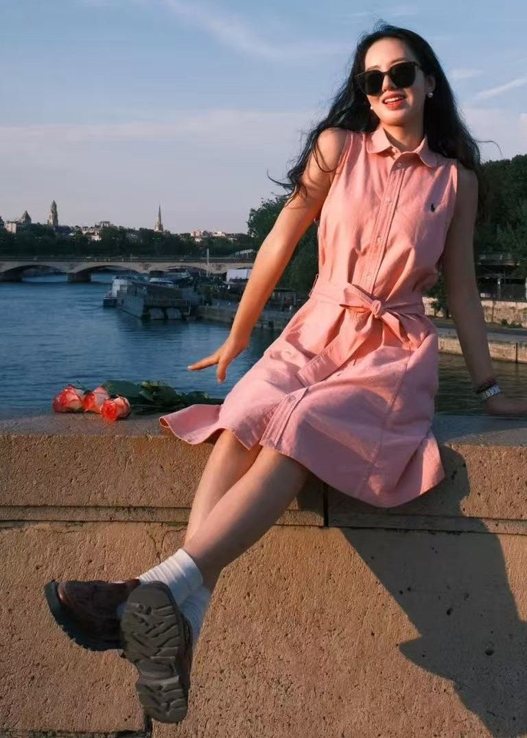 Test2-Ralph Lauren Sleeveless Belted Oxford Shirt Dress ¡ª hero
