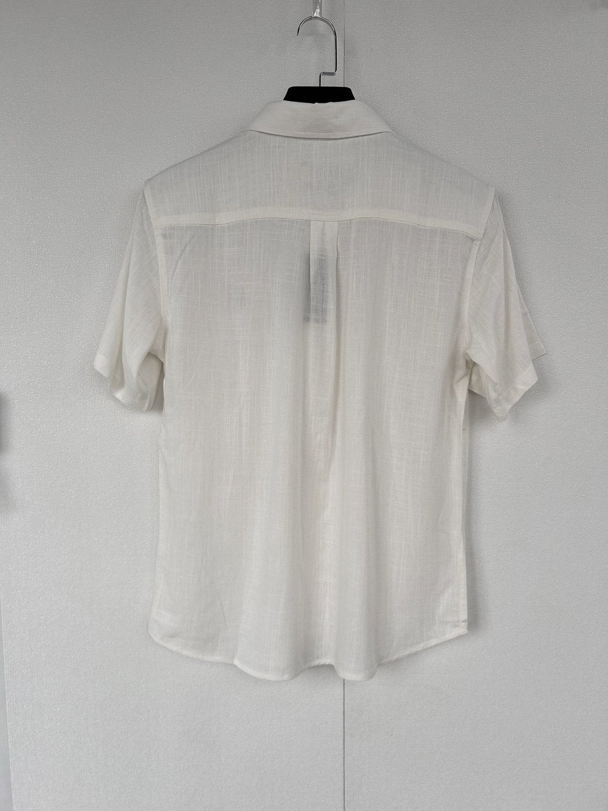 Test2-Ralph Lauren Ivory Linen Short-Sleeve Button-Front Shirt ¡ª back