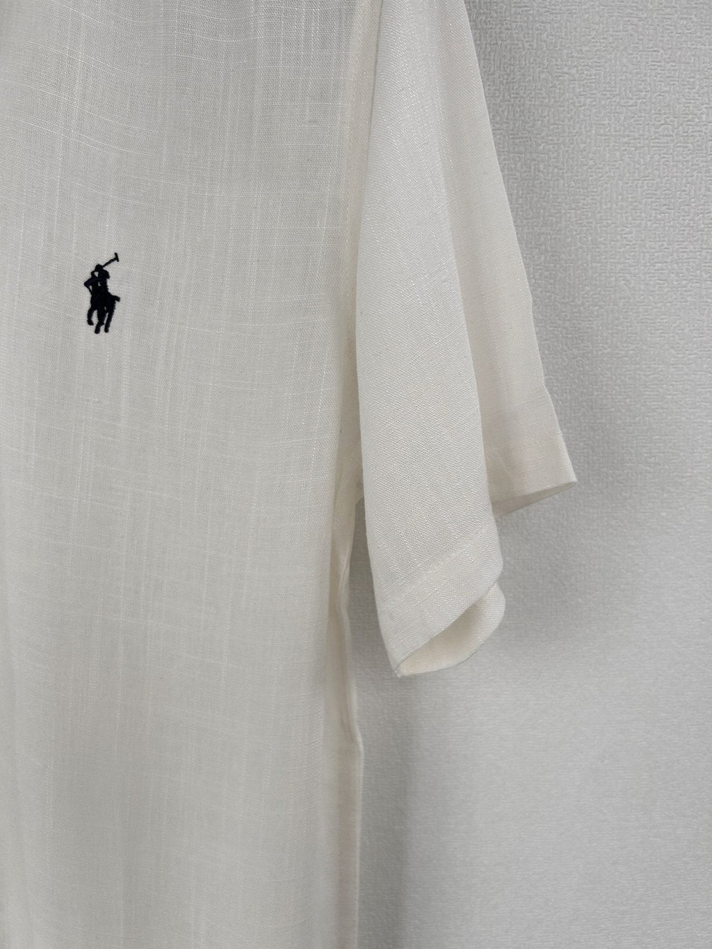 Test2-Ralph Lauren Ivory Linen Short-Sleeve Button-Front Shirt ¡ª detail