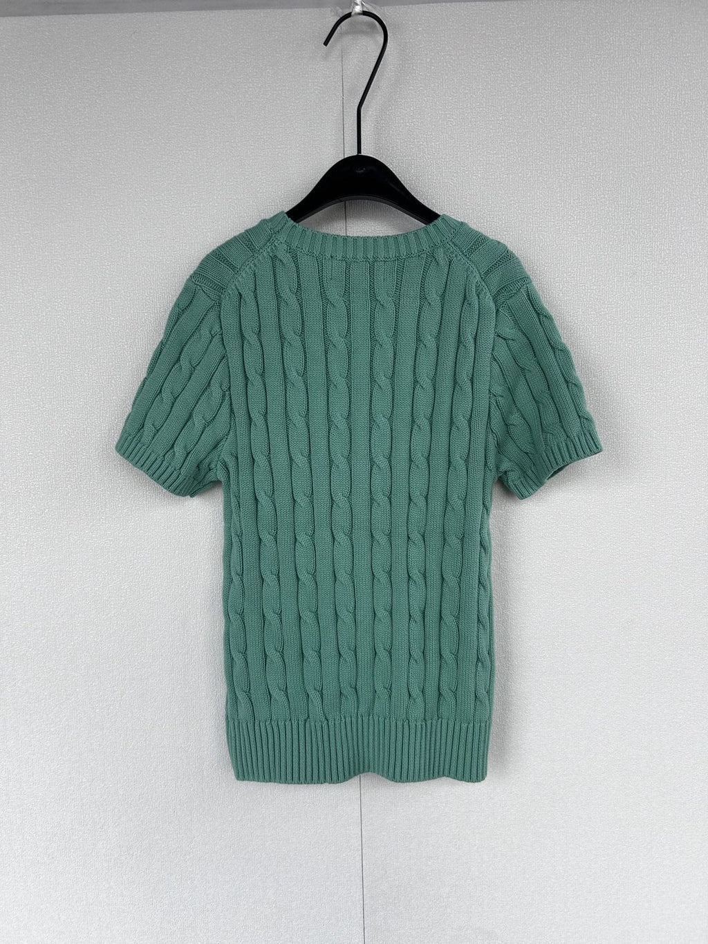 Test2-Ralph Lauren Women's Cable-Knit Short-Sleeve Top ¡ª back