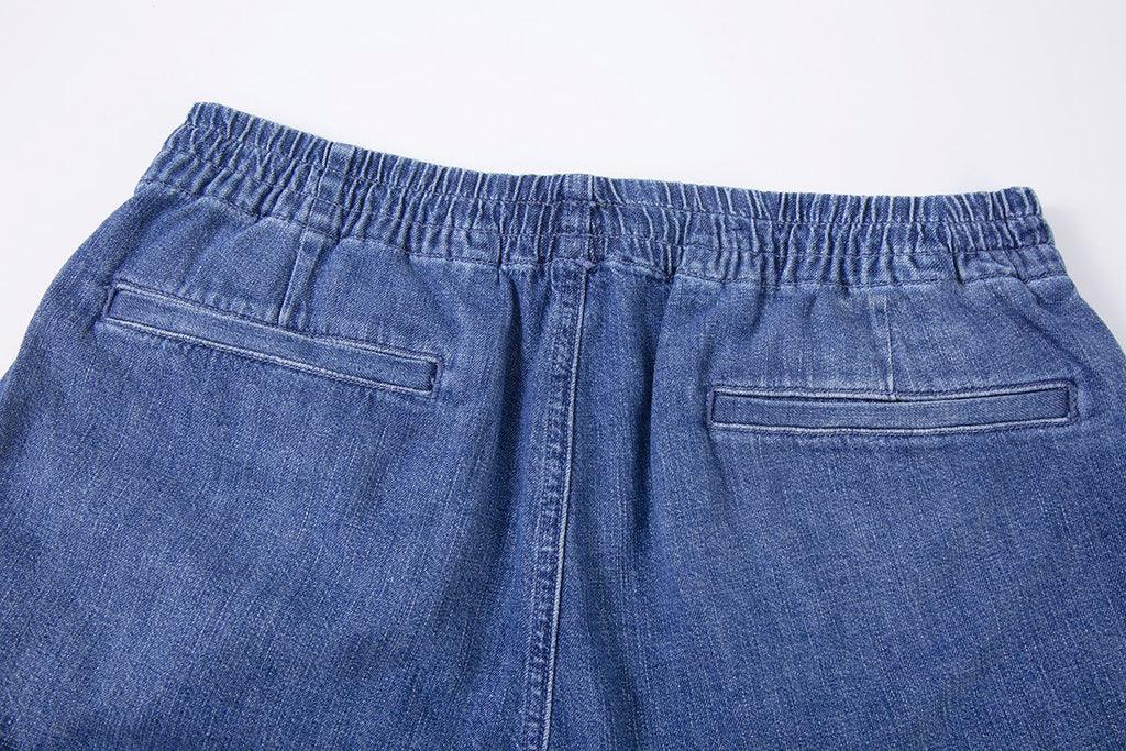 Test2-Ralph Lauren Washed Blue Drawstring Denim Shorts ¡ª detail