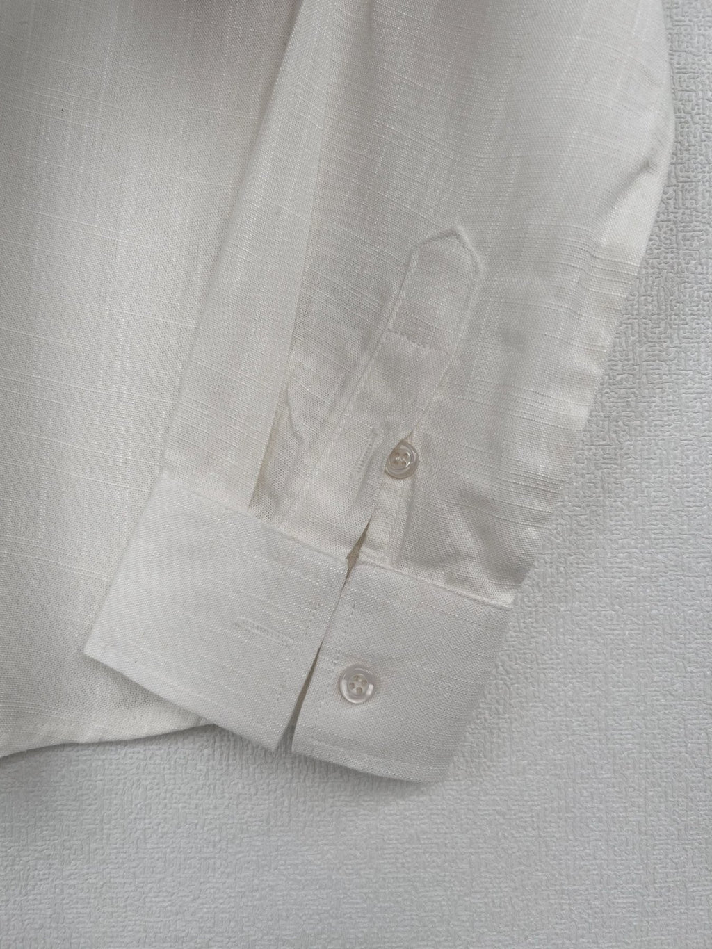 Test2-Ralph Lauren Ivory White Linen Long-Sleeve Shirt ¡ª detail