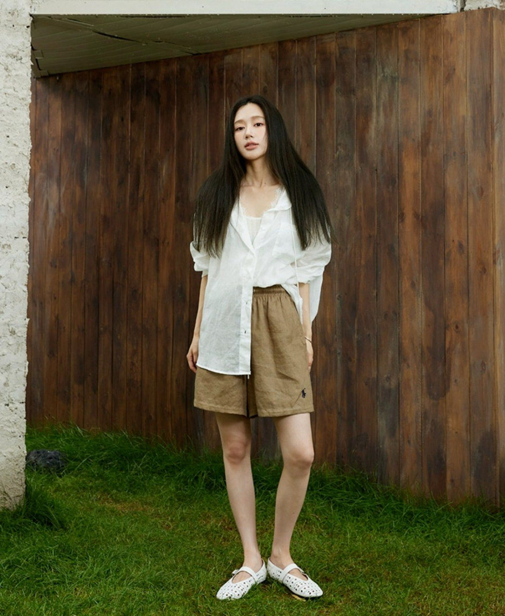 Test2-Ralph Lauren Relaxed Elastic-Waist Shorts ¡ª model