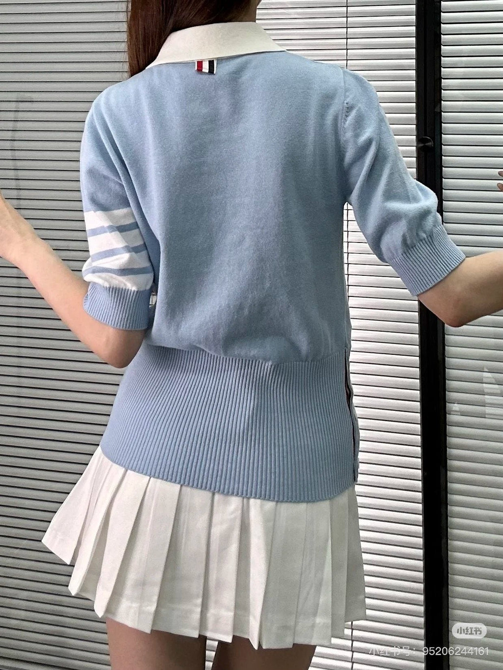 Test2-Thom Browne Dog Motif Knit Polo Shirt ¡ª back