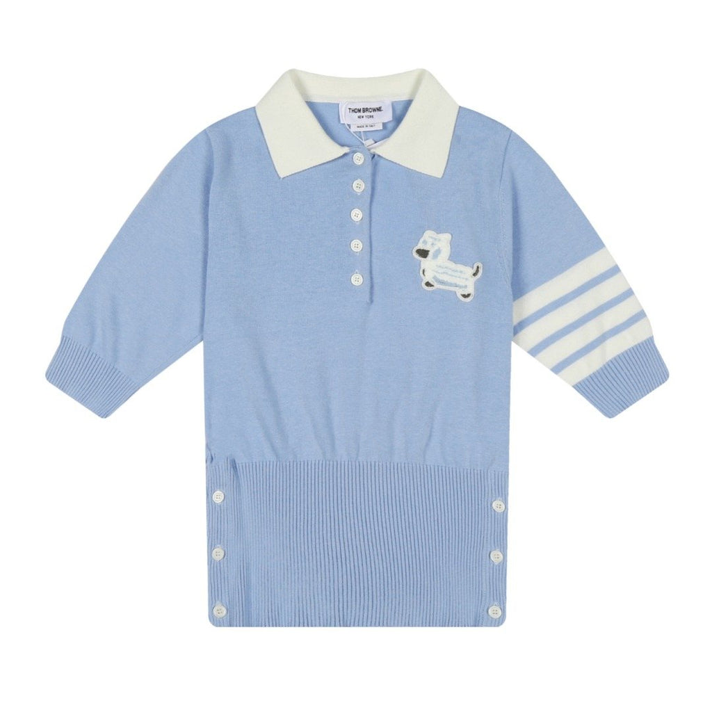 Test2-Thom Browne Dog Motif Knit Polo Shirt ¡ª front