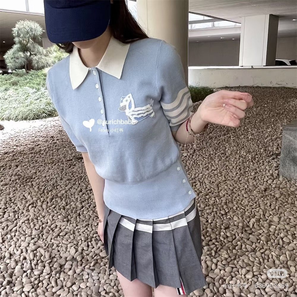 Test2-Thom Browne Dog Motif Knit Polo Shirt ¡ª hero
