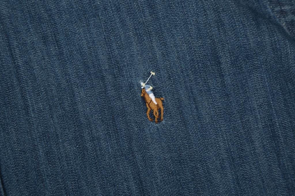 Test2-Ralph Lauren Slub Denim Short-Sleeve Button-Up Shirt ¡ª detail