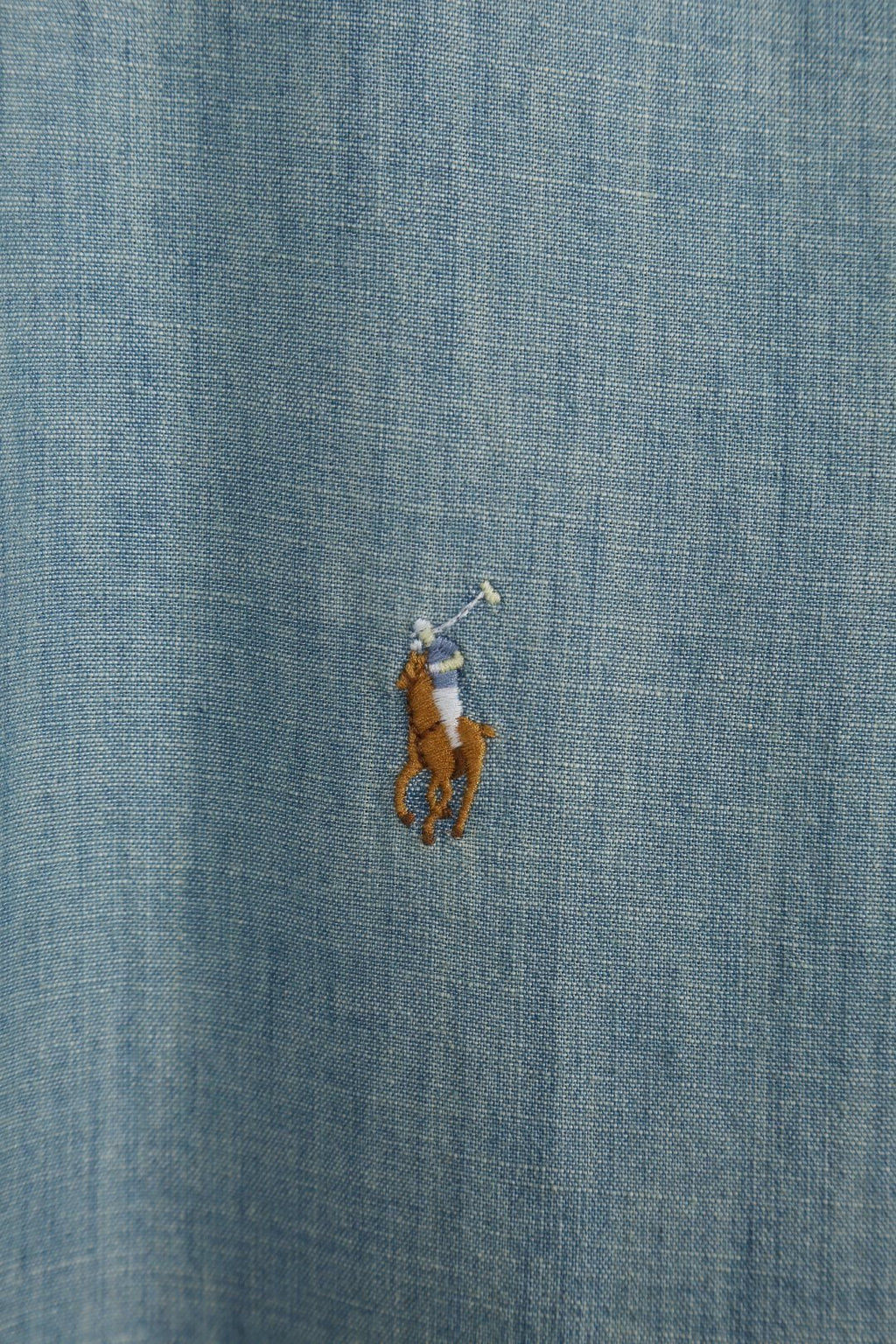 Test2-Ralph Lauren Slub Denim Short-Sleeve Button-Up Shirt ¡ª detail