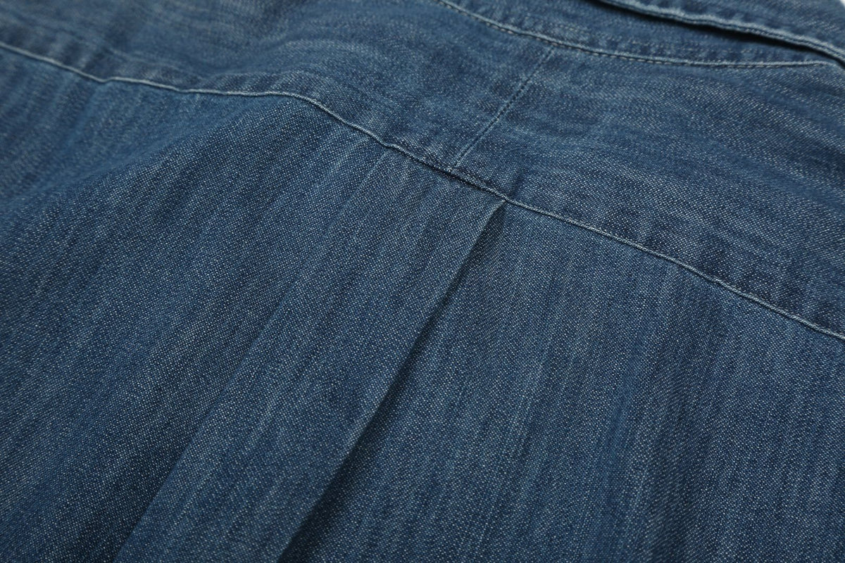 Test2-Ralph Lauren Slub Denim Short-Sleeve Button-Up Shirt ¡ª detail
