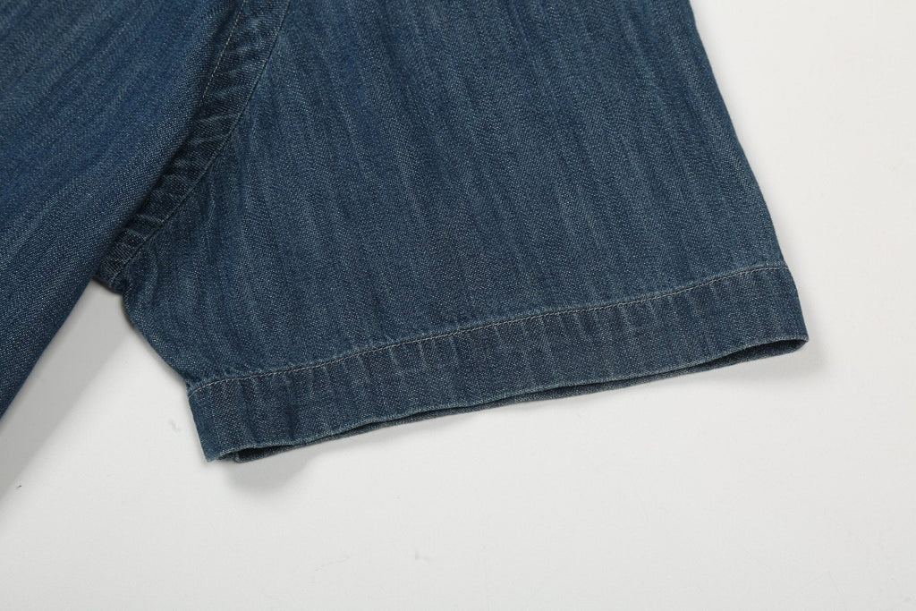 Test2-Ralph Lauren Slub Denim Short-Sleeve Button-Up Shirt ¡ª detail