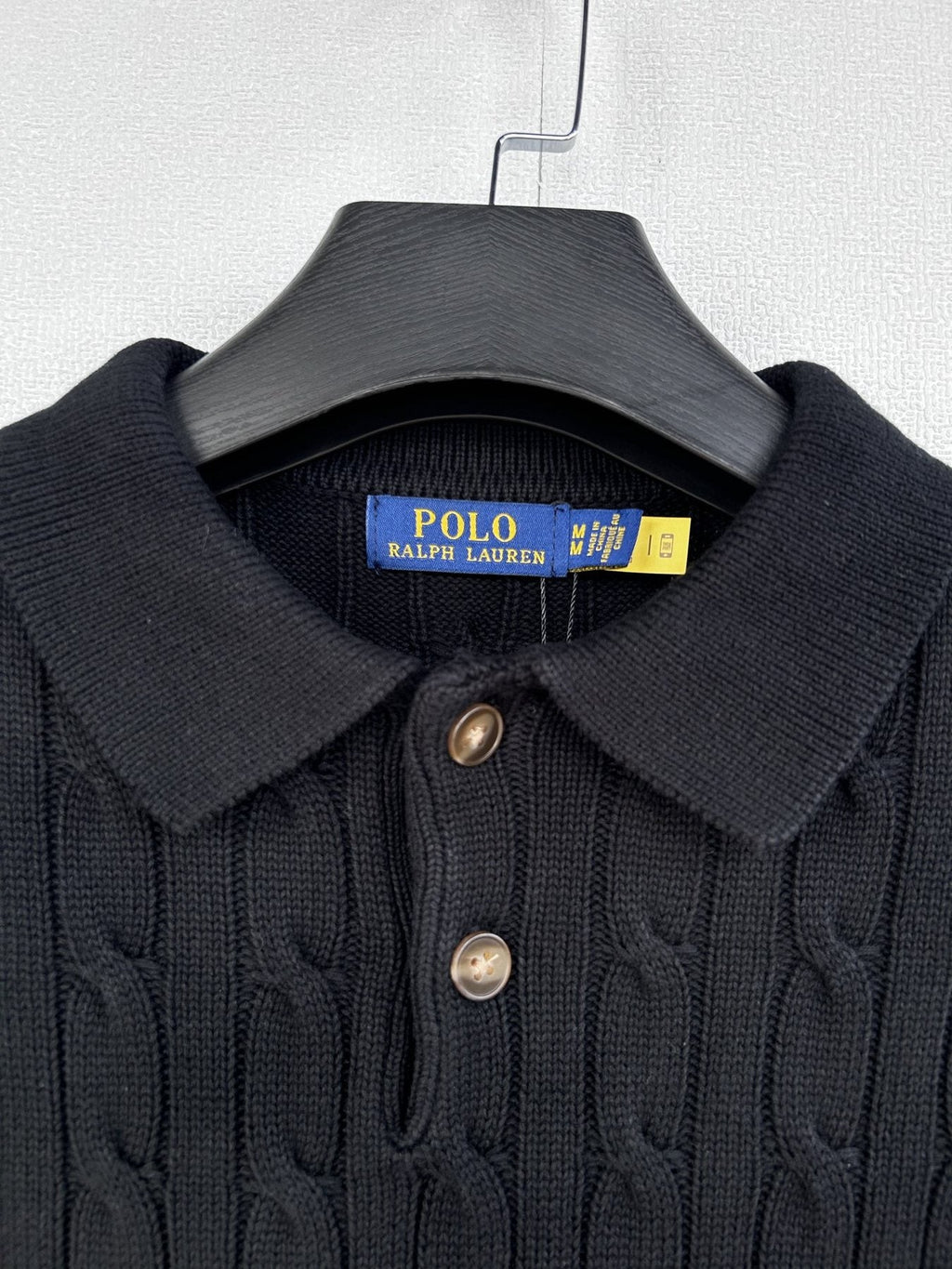 Test2-Ralph Lauren Cable-Knit Polo Shirt ¡ª detail
