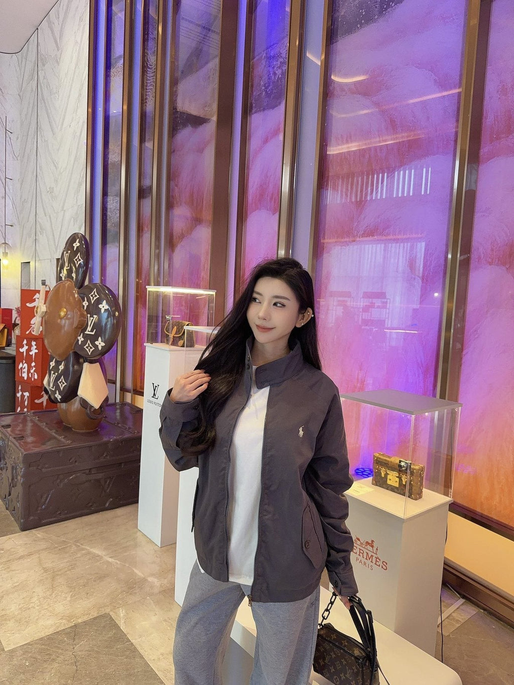 Test2-Ralph Lauren Embroidered Pony Zip Jacket ¡ª model