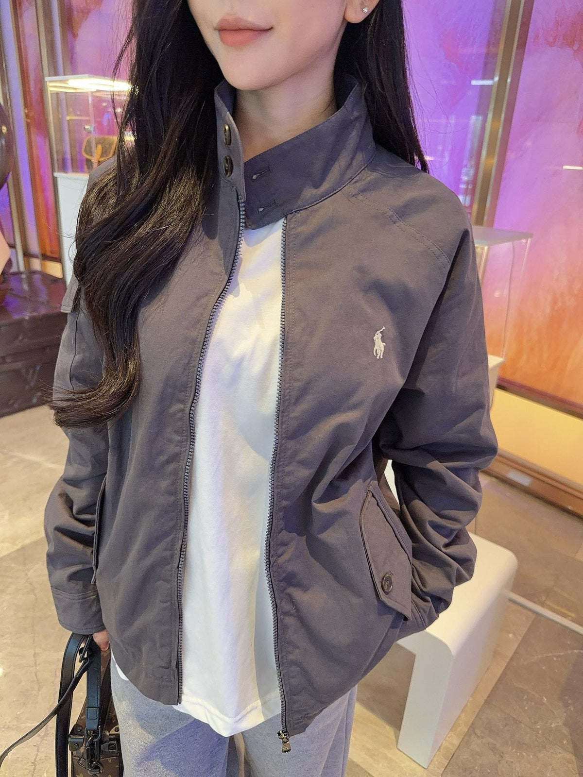 Test2-Ralph Lauren Embroidered Pony Zip Jacket ¡ª model