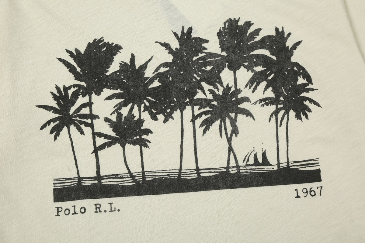 Test2-Ralph Lauren Palm Tree Slub Cotton T-Shirt ¡ª detail