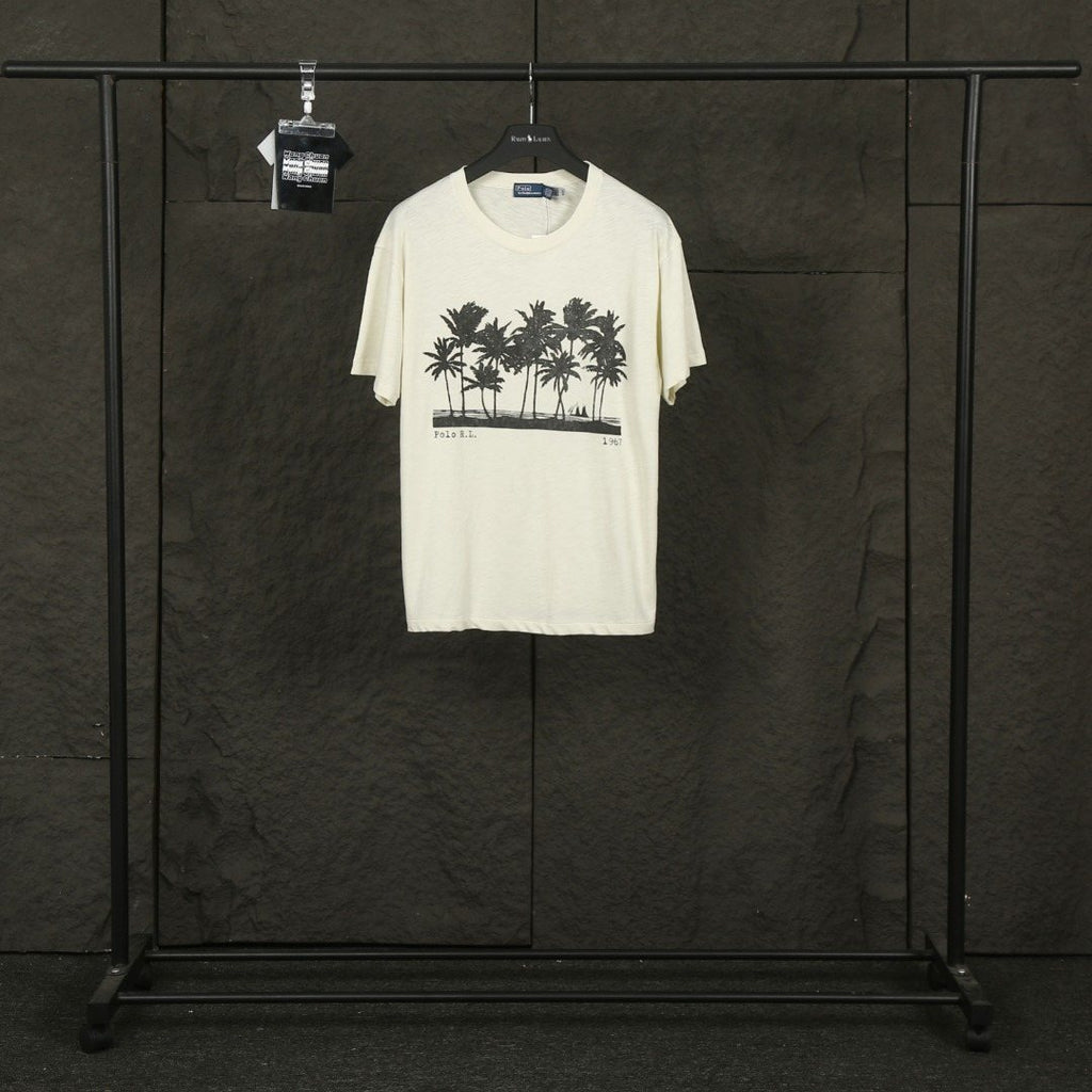 Test2-Ralph Lauren Palm Tree Slub Cotton T-Shirt ¡ª front