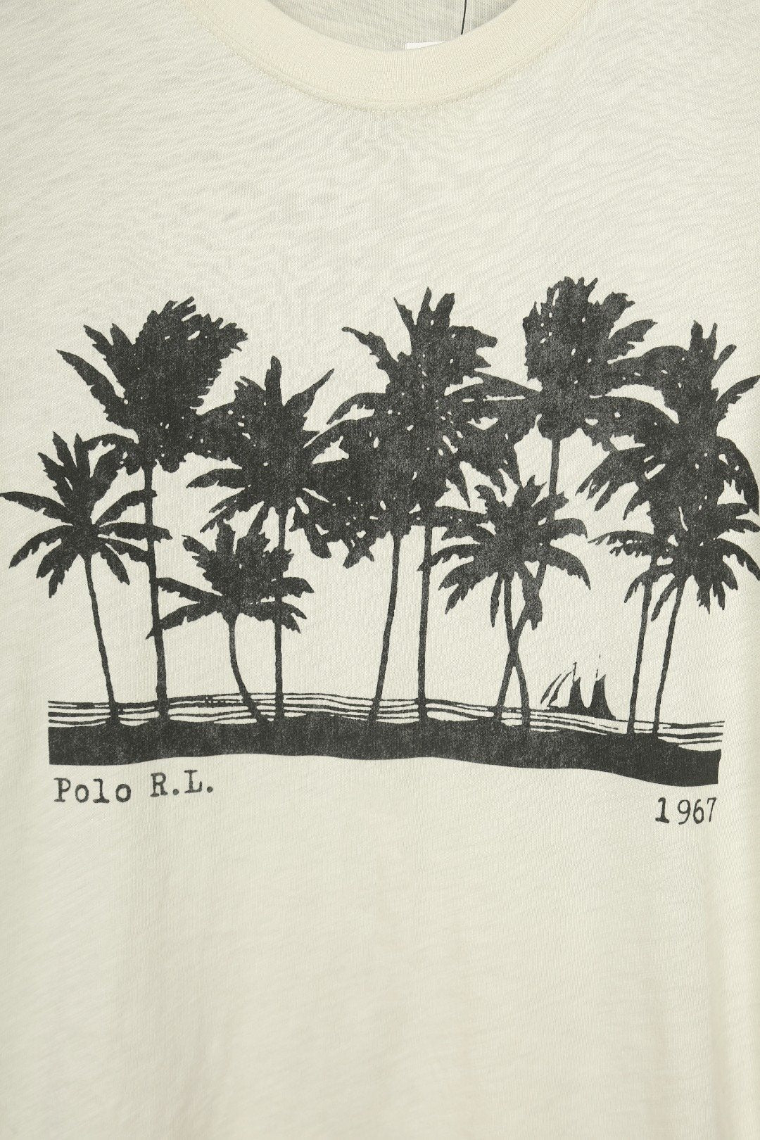 Test2-Ralph Lauren Palm Tree Slub Cotton T-Shirt ¡ª detail