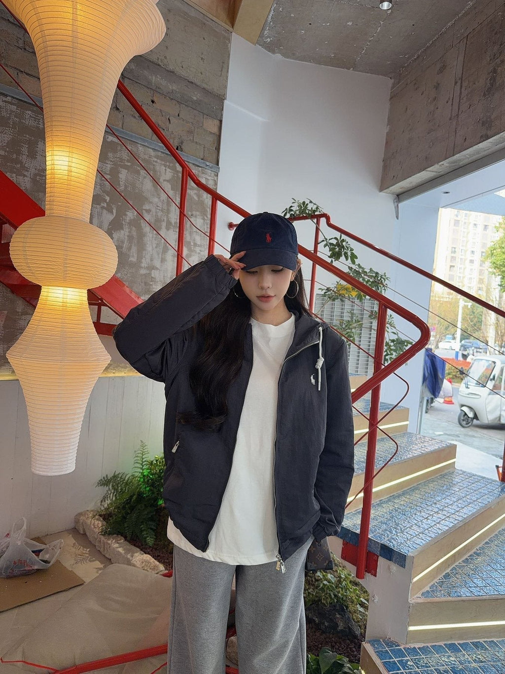 Test2-Ralph Lauren Embroidered Pony Hooded Jacket ¡ª model