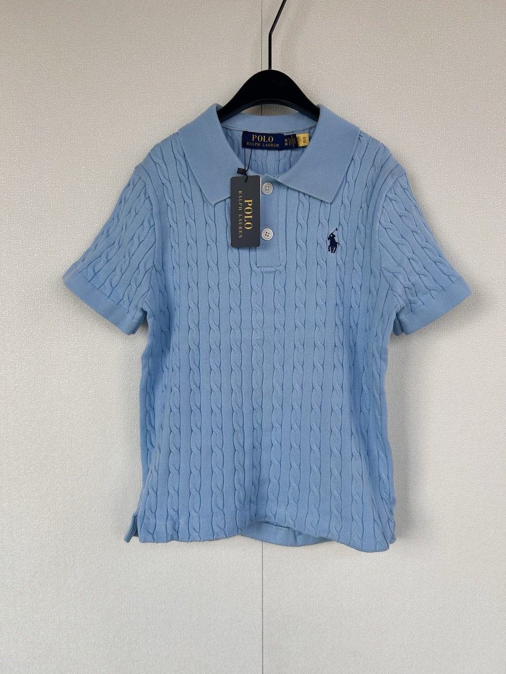 Test2-Ralph Lauren Women's Cable-Knit Short-Sleeve Polo Shirt ¡ª hero