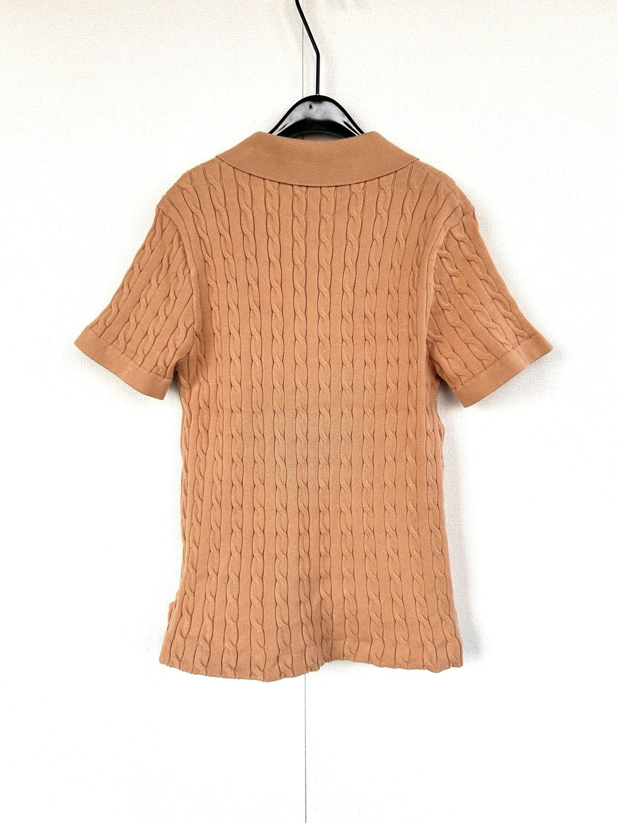 Test2-Ralph Lauren Women's Cable-Knit Short-Sleeve Polo Shirt ¡ª back