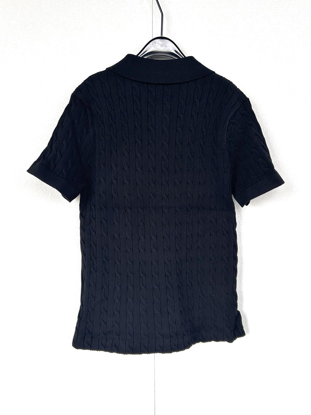 Test2-Ralph Lauren Women's Cable-Knit Short-Sleeve Polo Shirt ¡ª back