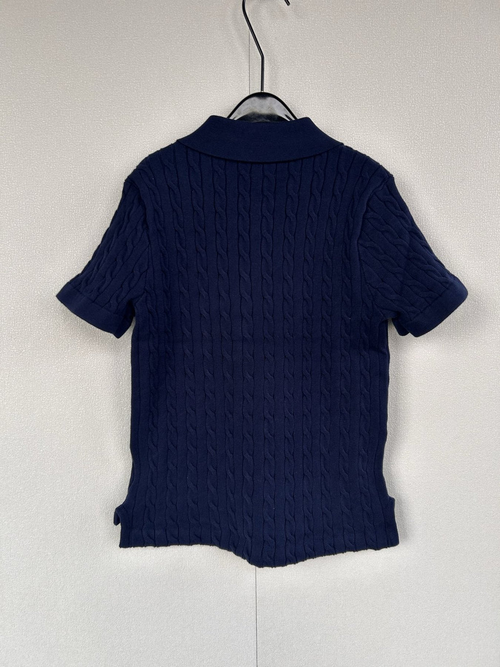 Test2-Ralph Lauren Women's Cable-Knit Short-Sleeve Polo Shirt ¡ª back