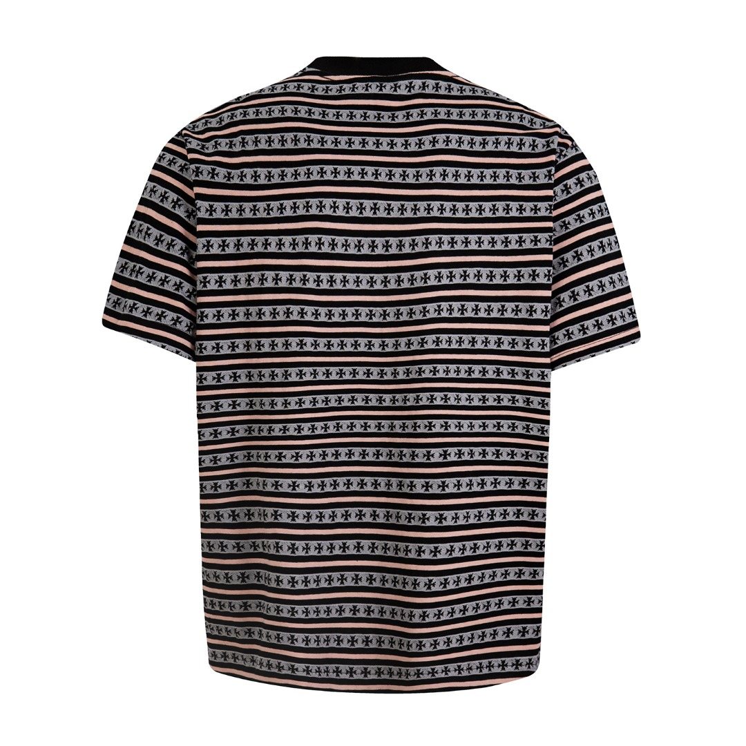 Test2-Chrome Hearts Striped Jacquard Knit T-Shirt ¡ª back