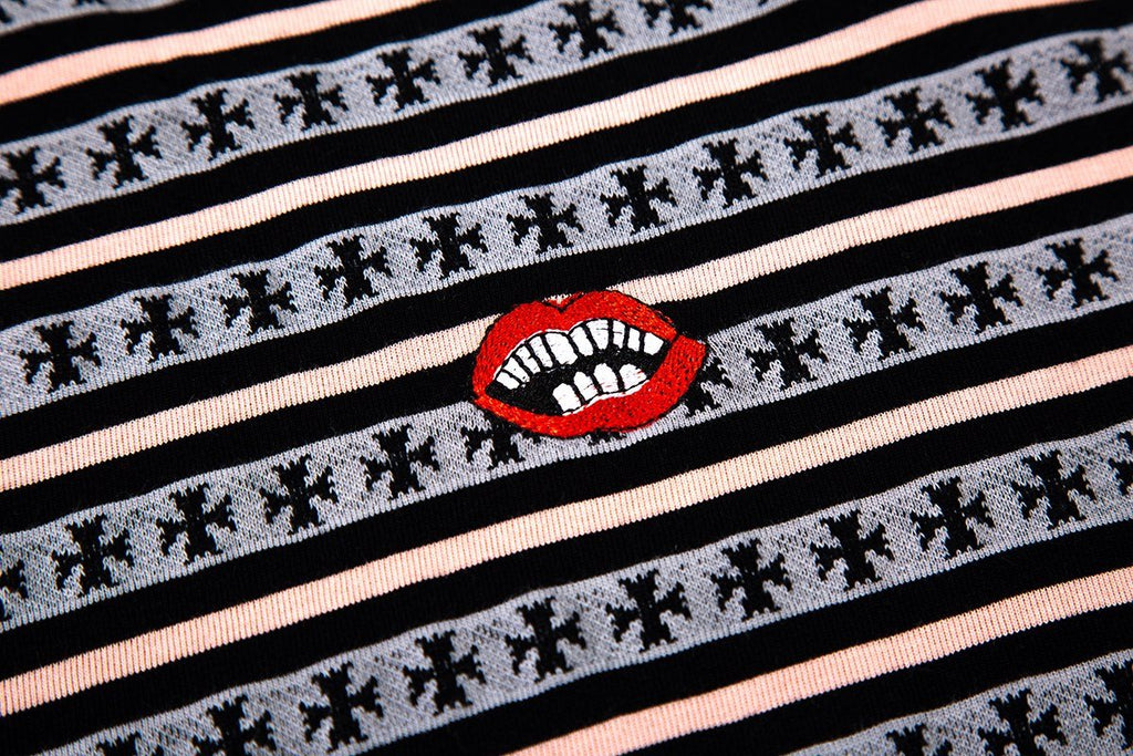 Test2-Chrome Hearts Striped Jacquard Knit T-Shirt ¡ª detail
