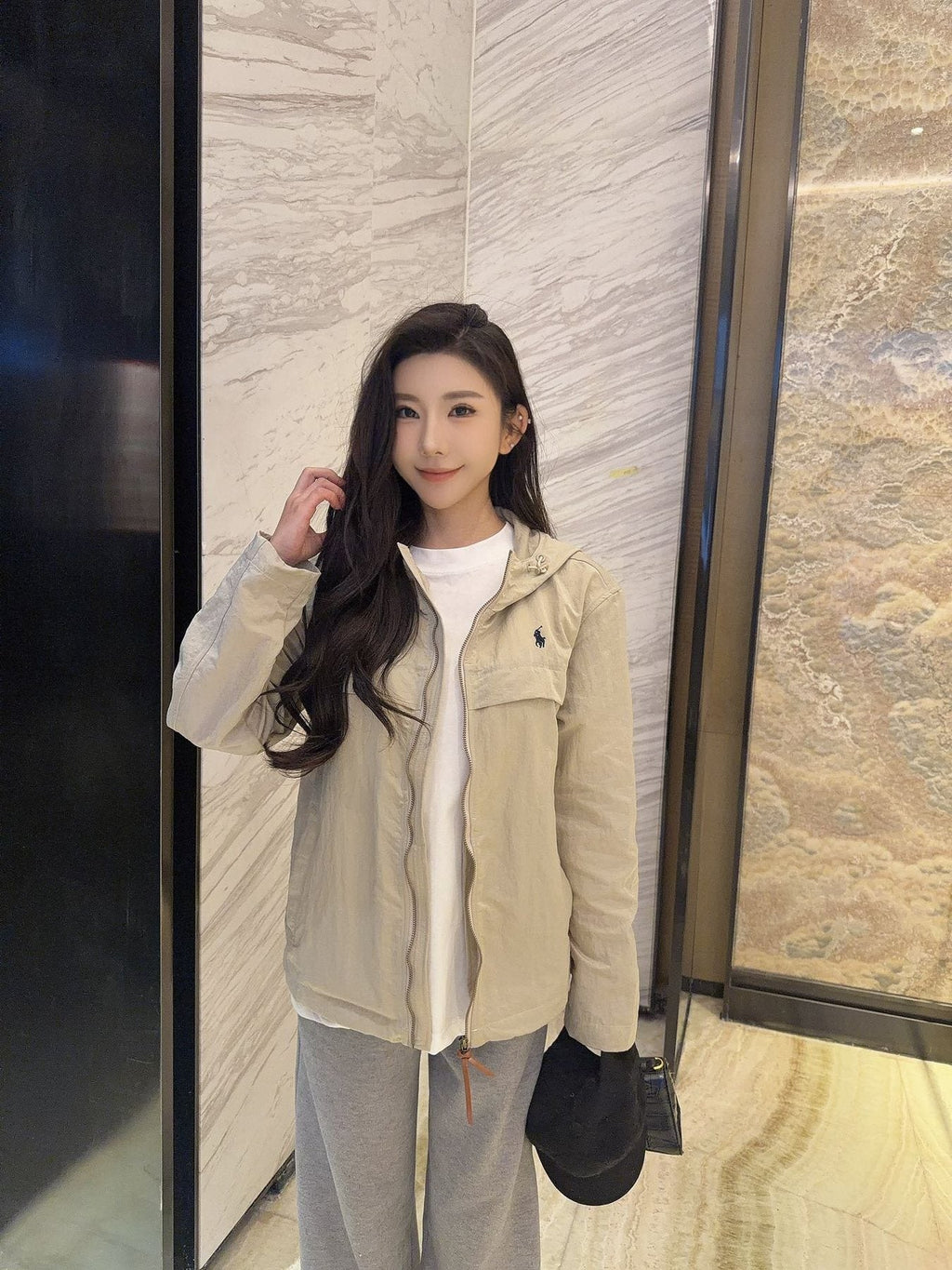 Test2-Ralph Lauren Embroidered Horse Logo Hooded Jacket ¡ª model