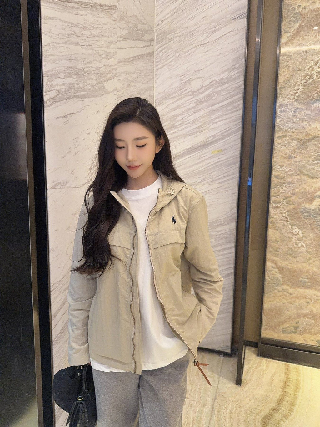 Test2-Ralph Lauren Embroidered Horse Logo Hooded Jacket ¡ª model